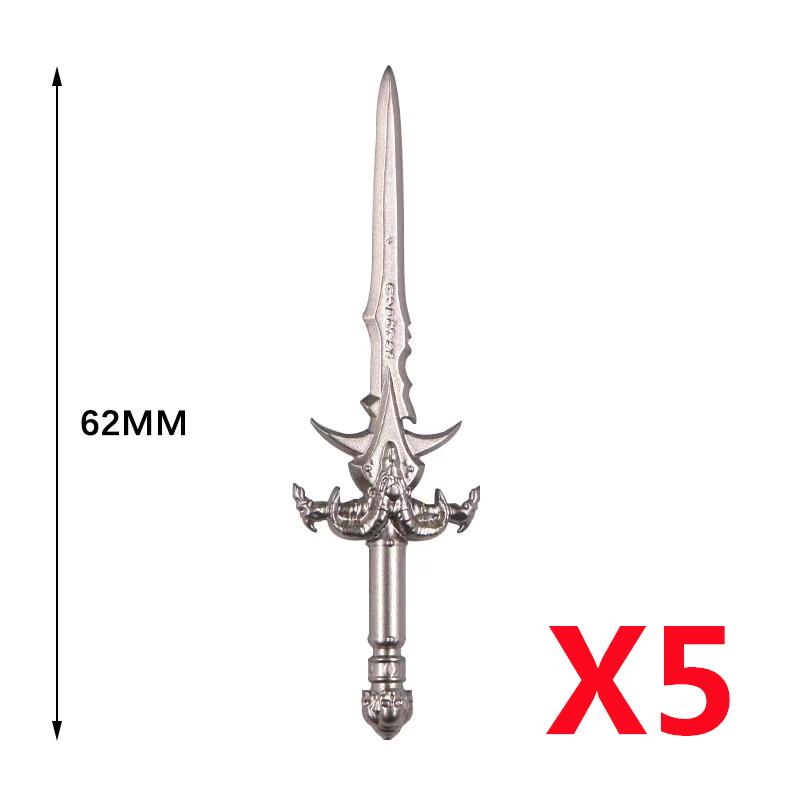 MOC Medieval Military Anime Figures Weapons Building Blocks Toys Soldiers Shield Sword Bow Trident Ax Gun Hammer DIY Gifts K027