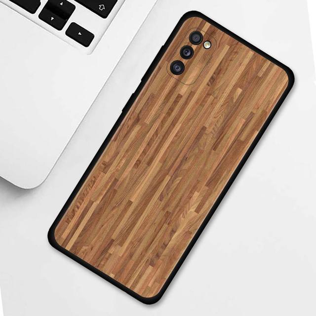 Fall Für Samsung A51 A71 A21s A21 A12 A11 A02s A02 A01 A91 A72 A52 A42 A41 A32 A31 Silikon coque Natürliche Holz