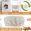 4 Pack Sourdough Starter Jar Cover Cloth, Reble Linen Covers Elastic Sourdough Starter Container Washable Breathable Cotton Cloth Bowl Lid for Mason