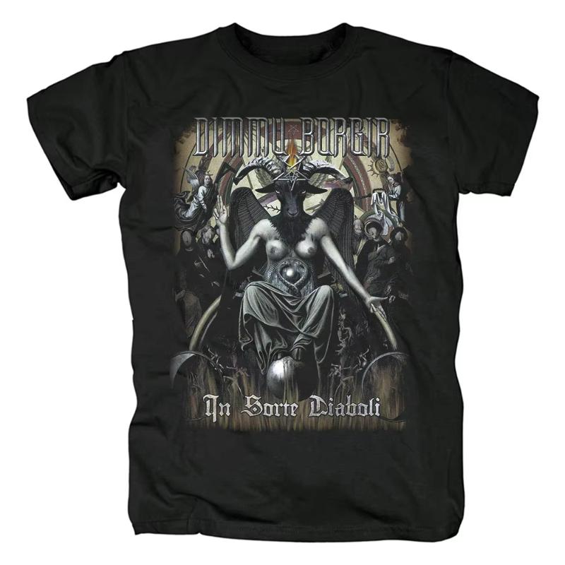 Dimu Borgir Dark Castle Symphonic Metal Rock T-Shirt Men's and Women's Summer Cotton Loose Crew Neck Casual Sports Short Sleeves