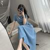 Slim Dress Women Summer French Sweet Fashion Waist Slimming Long Dress