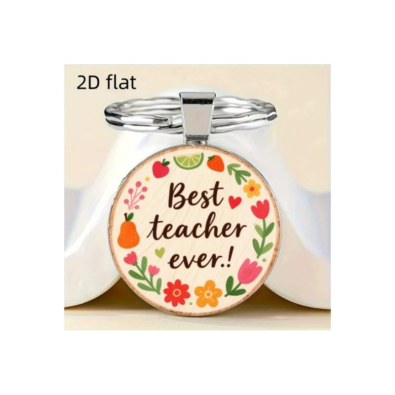 Meilleur Enseignant de Tous les Temps Porte-clés Lettre Décoration Pendentif Pour Cadeau