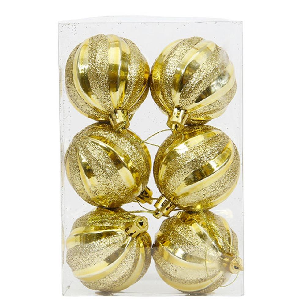 6Pcs/Set Gift Xmas Tree Decoration 6cm Christmas Spheres Pendant Party Decoration