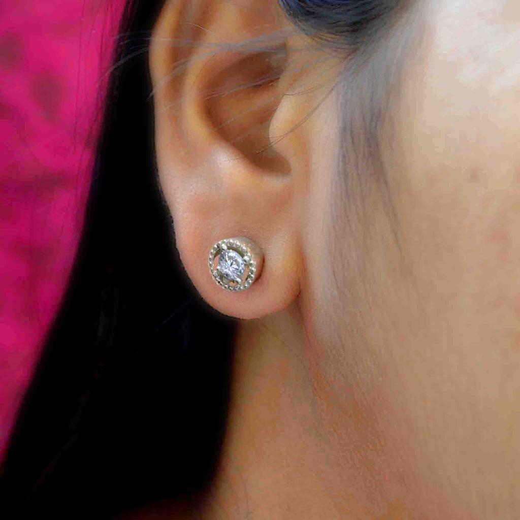 CZ 925 Sterling Silver Drop Earrings, Gemstone Handmade Dangle Earrings