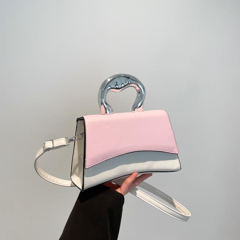 New Handbag Fashionable Contrasting Color Beautiful Shoulder Bag Messenger Bag High-end Temperament Handbag Woman