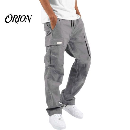 Weiche Hautfreundliche Lounge-Hose Herren Cargohose, Lockere Passform Jogginghose mit Verstellbarem Kordelzug Stylischer Hip-Hop-inspirierter Bündchen, Mehrere Taschen,