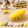 Juguete Eléctrico Interactivo para Gatos Persiguiendo Escarabajos Juguete de Insecto en Movimiento Juguete para Gatos Gatos Corriendo Jugando en Interiores