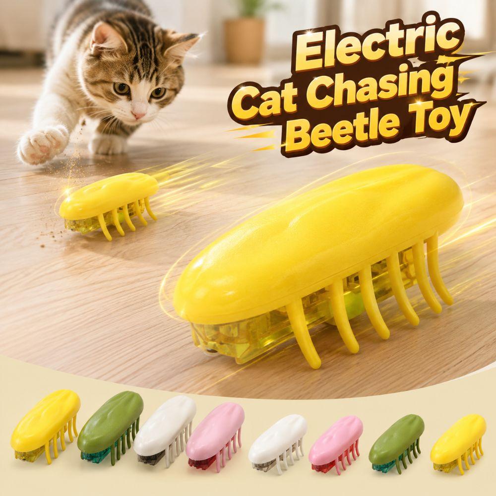 Juguete Eléctrico Interactivo para Gatos Persiguiendo Escarabajos Juguete de Insecto en Movimiento Juguete para Gatos Gatos Corriendo Jugando en Interiores