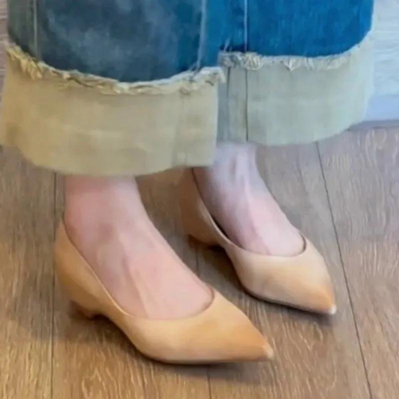 Fashion Designer 2025 Summer New Women Pointed Toe Shoes Sexy Heeled Sandals Party Brand Woman Dress Shallow Loafers Mujer Sandalias