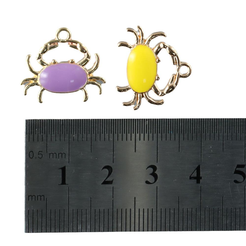 40pcs Bracelet Making Random Colors Crab Charms Marine Theme 40pcs Ocean Animal Enamel Charms Jewelry Making Women