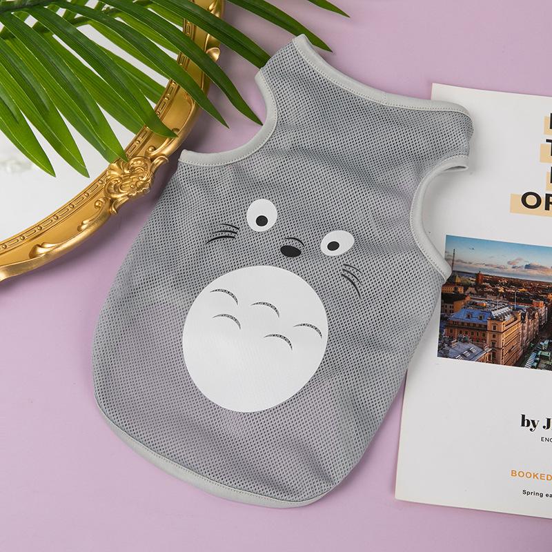 Cute Cartoon Pet Dog ClothesSummer Thin Mesh Dog Cat Vest Cat Teddy Pomeranian Pet Puppy Breathable Cool Clothing Dog Costume