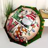 1pc Christmas Pattern Automatic Opening/Closing Folding Umbrella with 59 Ribs, Plastic Handle, Windproof Portable Sunshade Umbrella y250726099