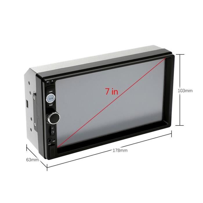 Podofo Universal 2 Din Car Multimedia Player Autoradio 2din Autoradio 7" Touchscreen Video MP5 - Type 7023B Radio Only