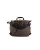 Cartable - Anthracite - Femme - Coton et Cuir - Dimensions 33x38x10 cm - Fermeture zippée