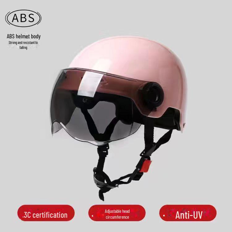 Cască Certificată Unisex pentru Motocicletă și Mașină Electrică - Utilizare Vară până la Toate Sezoanele, Design Semi-Carcasă pentru Siguranța în Timpul Mersului