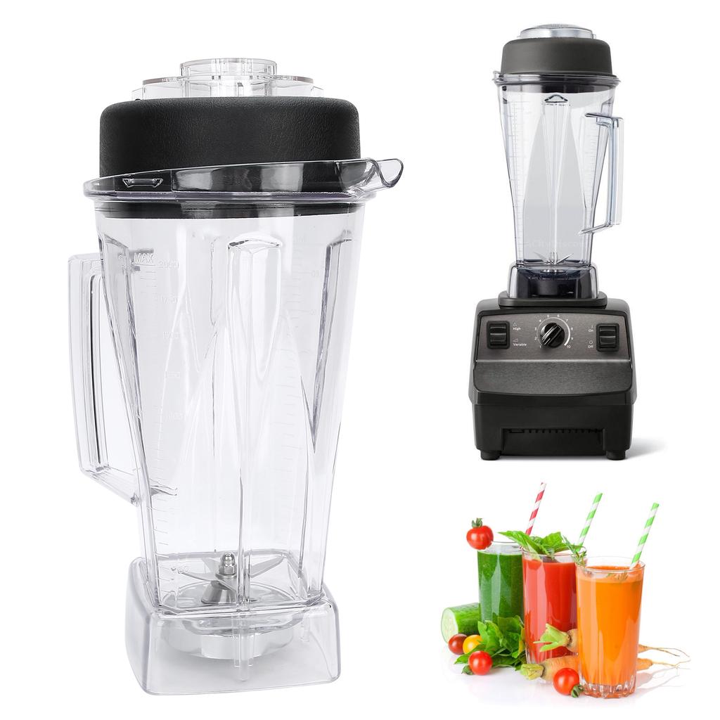 Juicer 2L Container with Upper Cover Blade Appliance Accessory Fit for Vitamix Blender