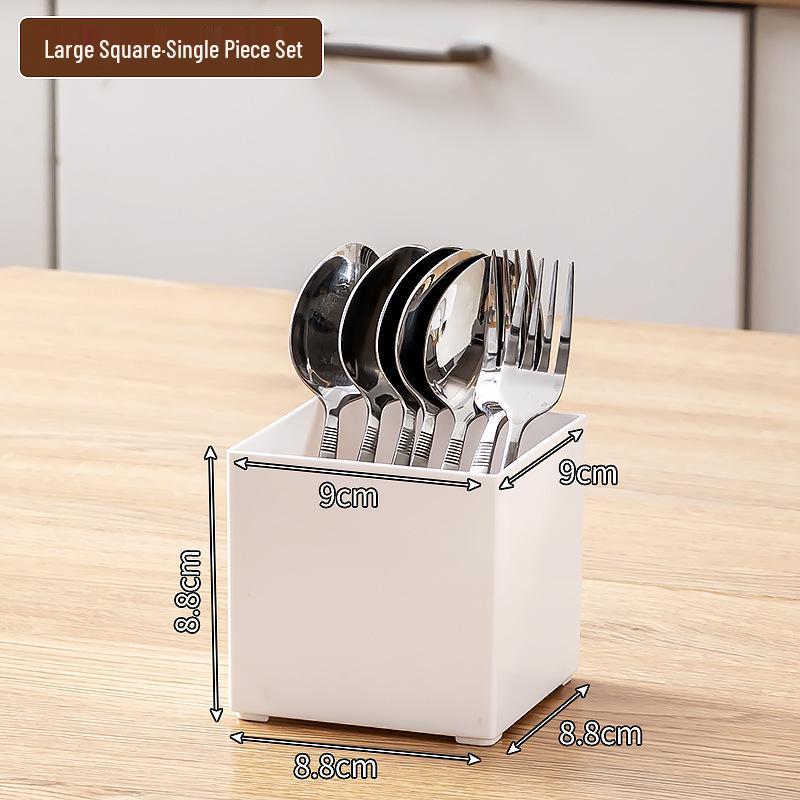 Multi-functional Chopstick and Spoon Storage Rack with Draining Feature