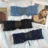 High Waist Female Waistband Lace Wide Waist Belt Slimming Denim Stretchy Cummerbunds  Female