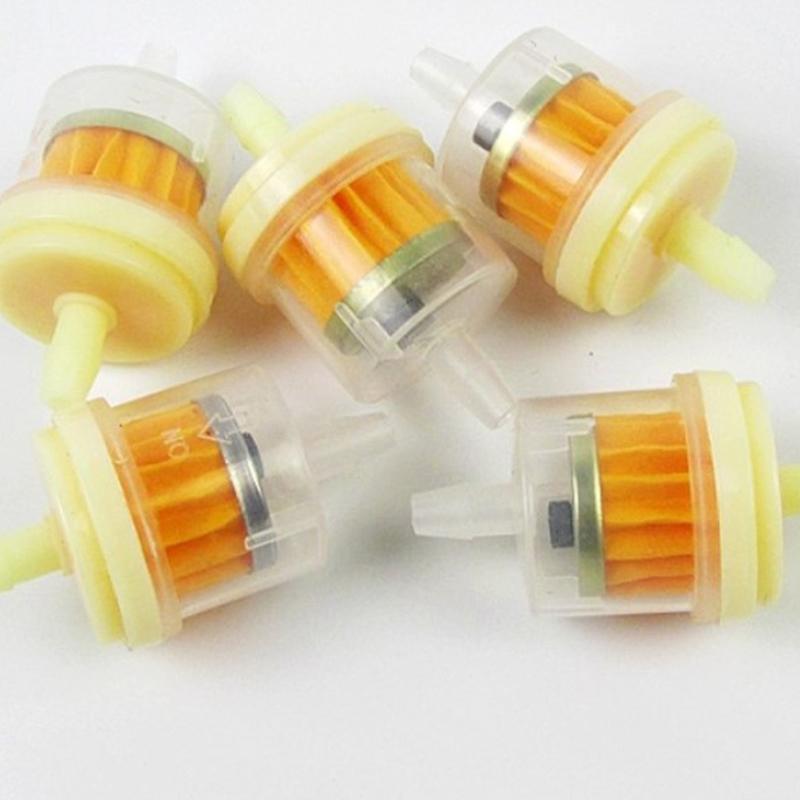 

5pcs Car Dirt Pocket Bike Oil Filter Petrol Gas Gasoline Liquid Fuel Filter For Scooter Motorcycle Motorbike Motor
