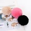 Bag Pendant Handbag Charms Pom Fluffy Key Chains Car Keyring Fur Ball Keychain Key Holder