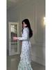 2025 Spring Floral Ruffle Long Dress for Women - Gentle Style