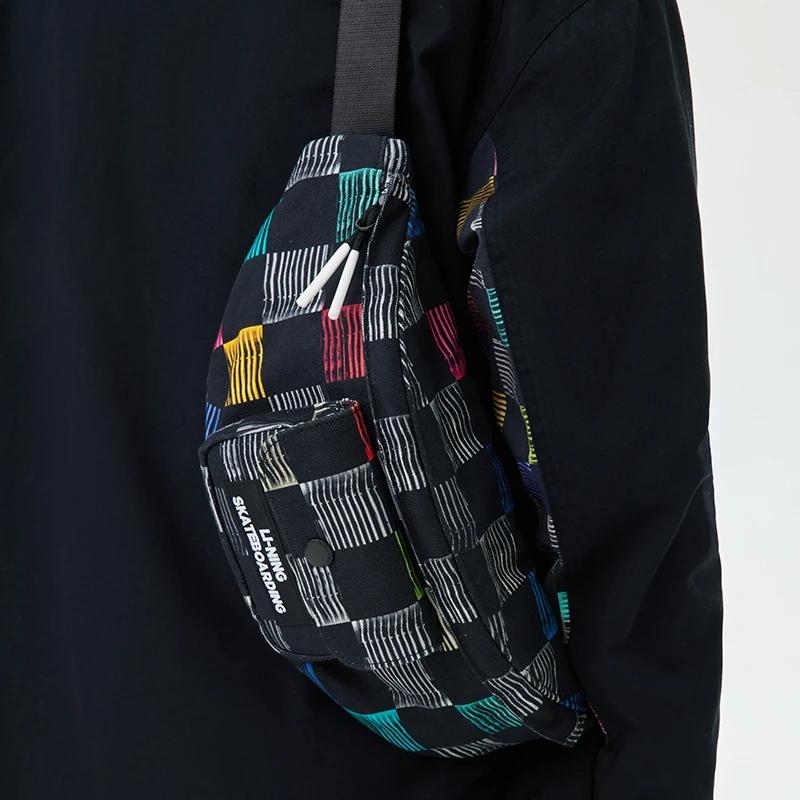New LiNing Cotton Sling Bag Fanny Pack Regular Unisex Multicolor ABDT053-2