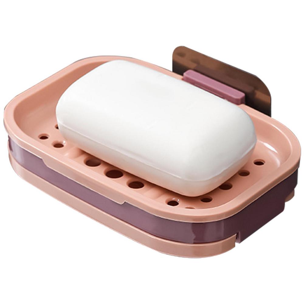 

Самоклеящаяся мыльница для кускового мыла, мыльница-полка, настенная, без сверления, двухслойный держатель для мыла, мыльница, самоклеящаяся, для ванной комнаты