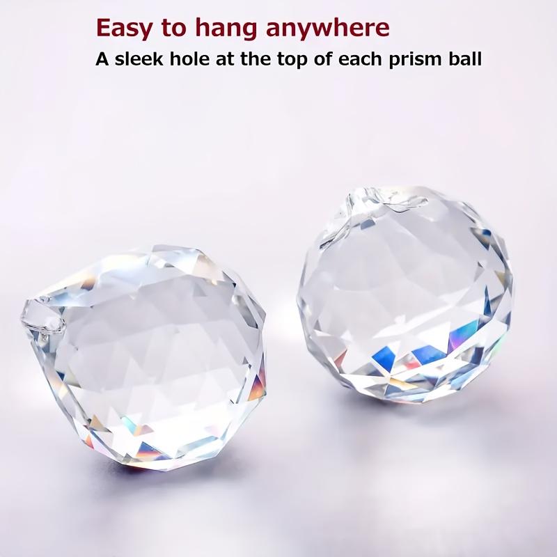 20/40pcs Glass Suncatcher Prisms, with Faceted Pendant Beads for Making Jewelry and Ornaments, Creating A Rainbow Effect When Reflecting Light