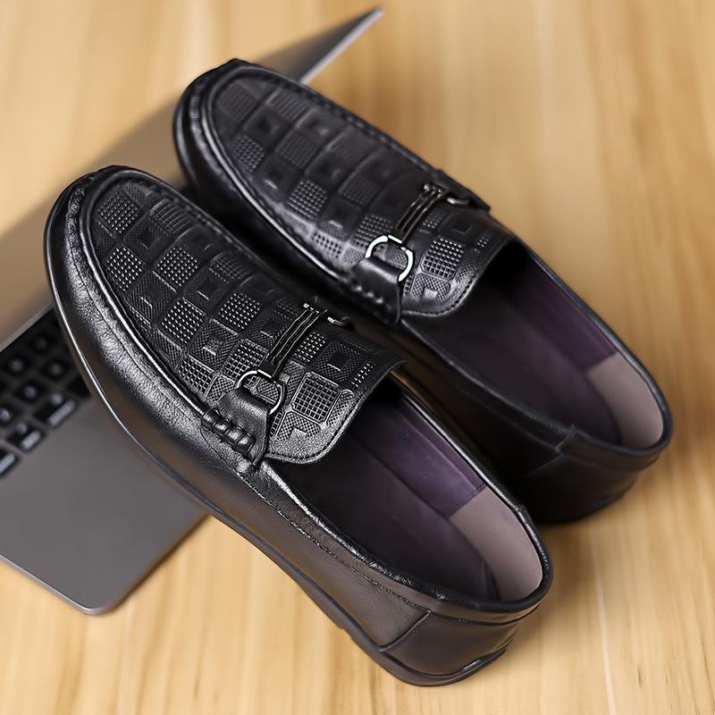 [69 yuan 1 piece] Leather shoes/Doudou shoes/board shoes The first layer of cowhide men's shoes Men's leather is breathable and comfortable