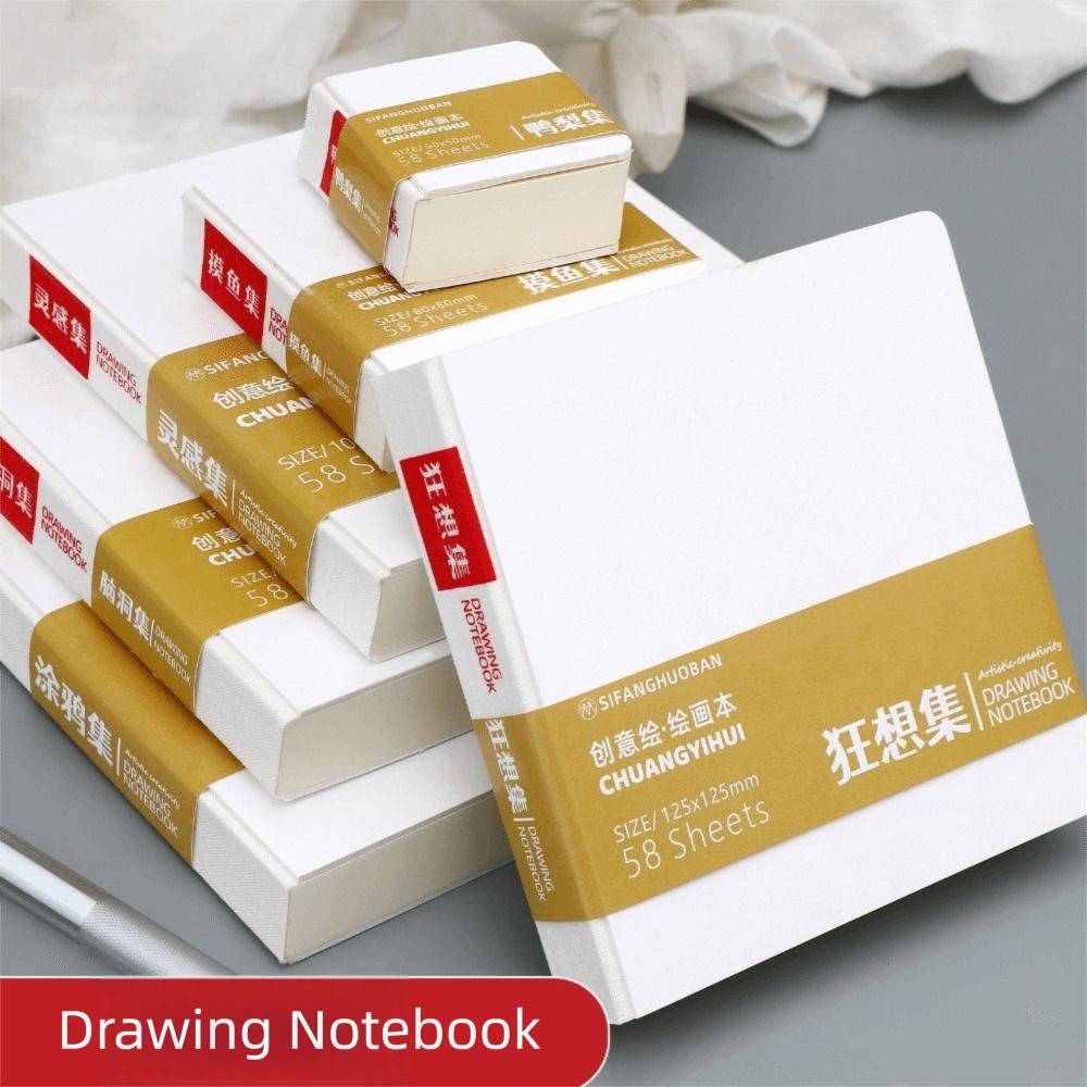 Portable Thick Paper Paint Book 58 Sheets Not Transparent To Ink Draw Book Inspiration Record Tearable Sketchbook Art Lover