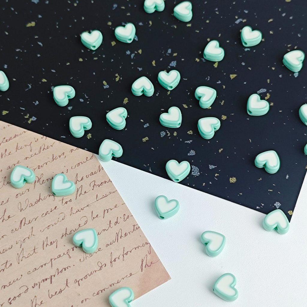 Kleine Acryl-Wolken-Herz-Perlen für DIY-Schmuck und Anhänger