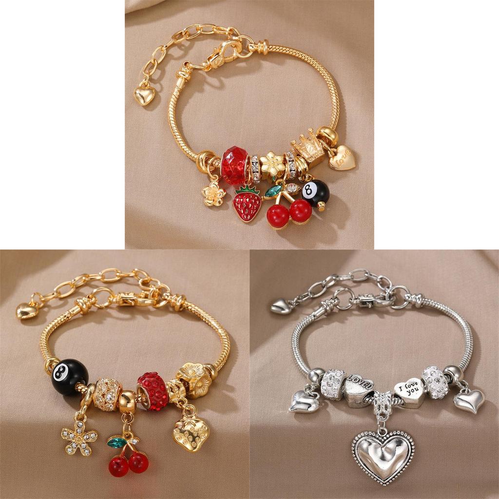 Fashion Heartshaped Zircon Jewelry Bracelet For Women And Teen Giftgiving