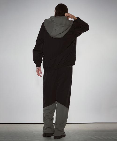 Ichidipeo Piping Mix Pants_Black