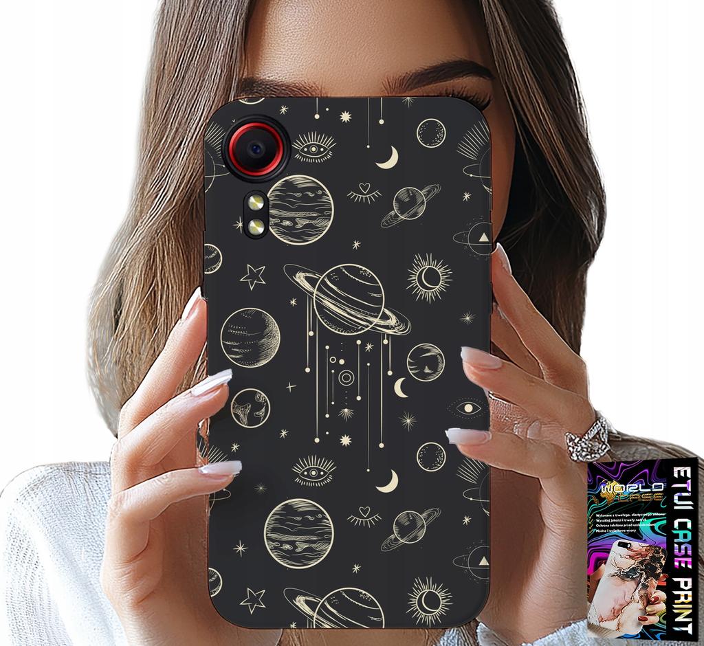 Etui Do Samsung Galaxy Xcover 7 - Kosmos Planety Gwiazdy Księżyc + Szkło