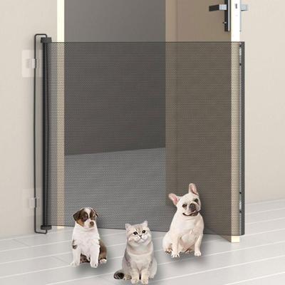 No-Drill Pet D Og Gate - Retractable Safety Guard, Toddler Stair Gate, Ingenious Mesh Dog Fence, Isolation Barrier For Indoor