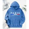 The Pairs Art Letter Print Female Washed Hoody Fashion Streetwear Autumn Cotton Clothes Soft Loose Female Hoodie