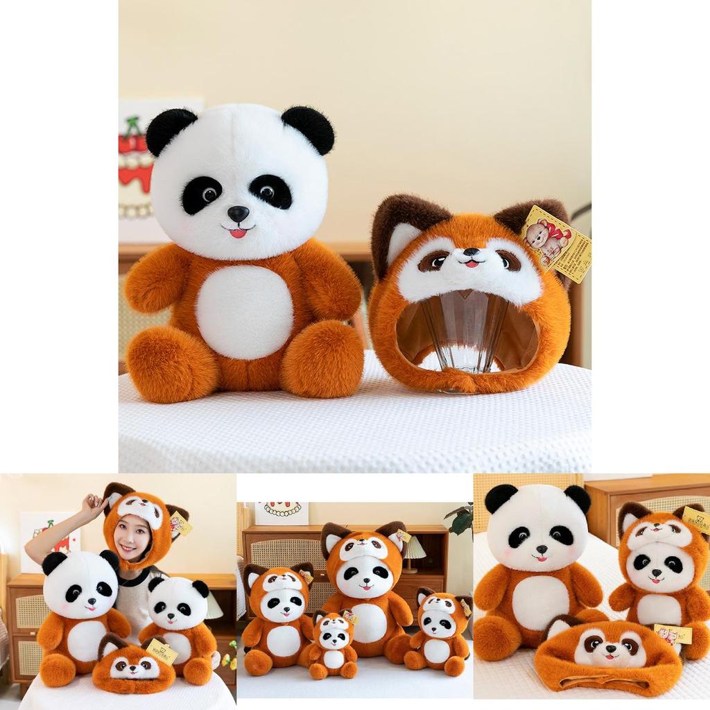Adorable Panda And Raccoon Plush Toy Perfect For Cuddly Sleep Companion Gift