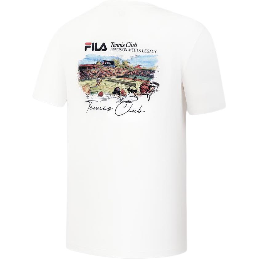Fila Tennis Knitted Loose Round Neck Pullover Short Sleeve T-Shirt Men Tops A11M623154F-WT