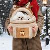Elk Shape Dog Carrier Bag Winter Warm Puppy Backpack Pet Outgoing Bag for Small Dogs Cats Travel Hiking Airplane Indoor Outdoor