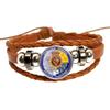 España Guardia Civil El Honor Es Mi Divisa Glass Leather Bracelets Multilayer Spanish Police Braided Bracelets Bangles Jewelry