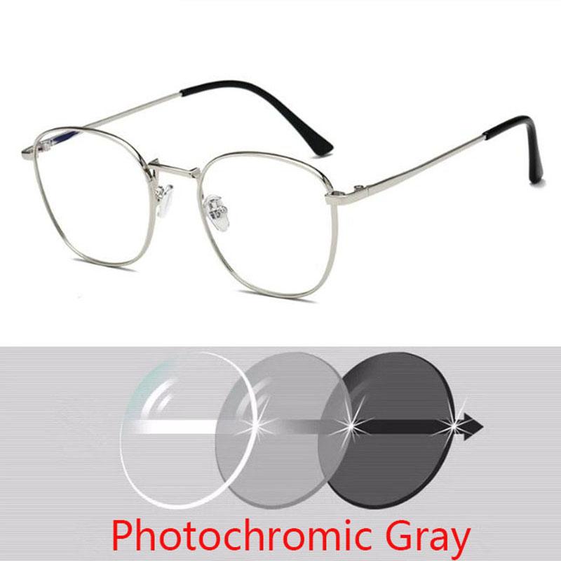 Retro Round Metal Myopia Glasses -1 0 To -6 0 For Women Men Students Square Frame Fashion Eyewear