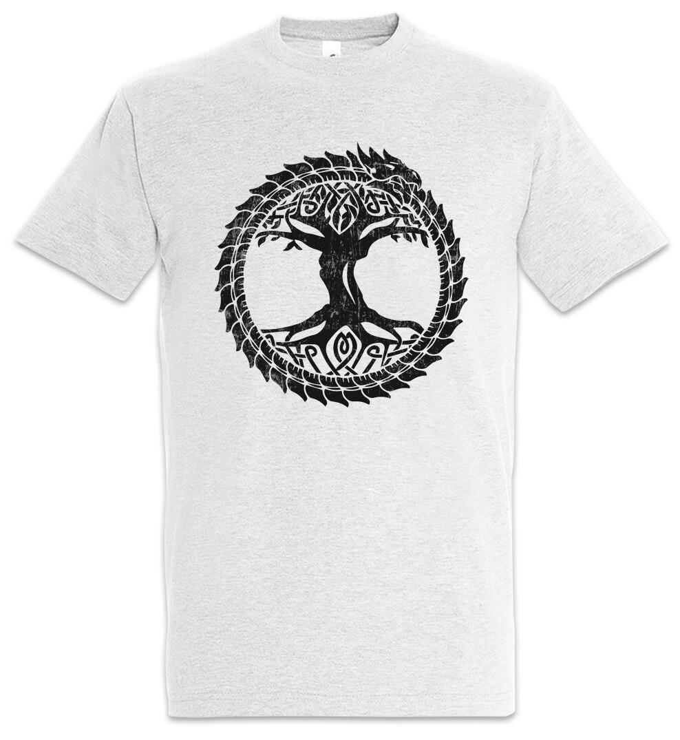 Ouroboros Yggdrasil Men s T-Shirt Mens Womens Tees Top Celtic Irminsul Tree Loki of Life Thor Snake L