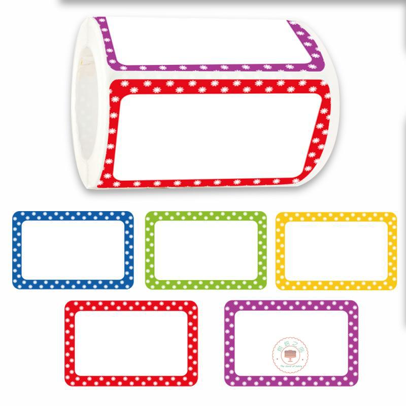 Roll of 300 Colorful Blank Labels for DIY, School, Sports, and Storage Marking