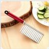Stainless Steel Crinkle Cut French Fry Cutter Wavy Blade Vegetable Slicer for Potato Carrot