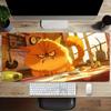 Angry Orange Cat Mouse Pad Large Gaming Accessory XXL Game Rubber Deskmat HD Non-Slip Computer Keyboard Mat Laptop Long Mousepad