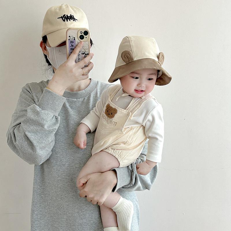 Cute Cartoon Baby Hat Spring and Autumn Thin Sun Protection Door Tire Hat Men and Women Baby Brim Bag Head Court Hat