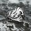 Punk Stainless Steel Fire Dragon Ring For Men Women Hip Hop Biker Gothic Viking Jewelry Amulet