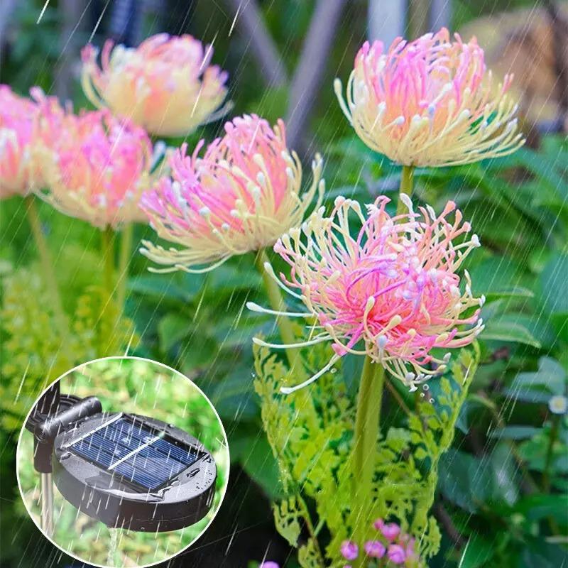 Outdoor Solar Shore Flower Lights, Waterproof LED Garden Stake Lamps, Decorative Landscape Lighting for Courtyard Lawn Patio Yard Decor