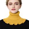 Fake Collar Scarf Detachable High Collar Solid Color Knitted Turtleneck Scarves Collar Insert Fashion
