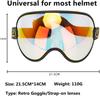 [Giawkca] Retro Motorcycle Helmet Shield Bubble Visor, PC Goggles Lens Replacement 3/4 Open Face